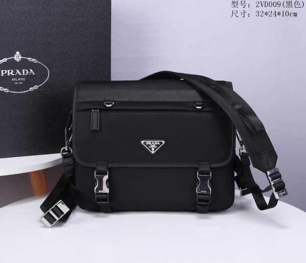 Prada Double Button Messenger Bag  PR127