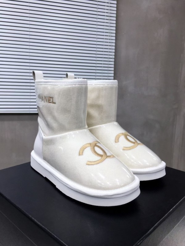 Chanel Winter Snow Boots White CHN-196