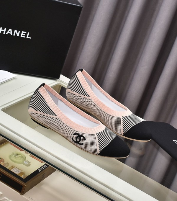 Chanel Shallow Mouth Flats Pink CHN-200