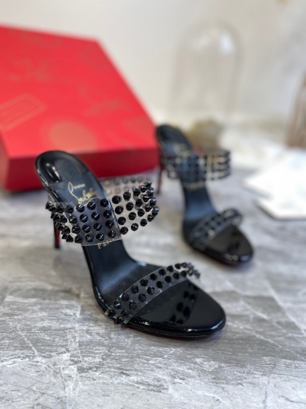 Christian Louboutin Spiked Mule Black CL-H035