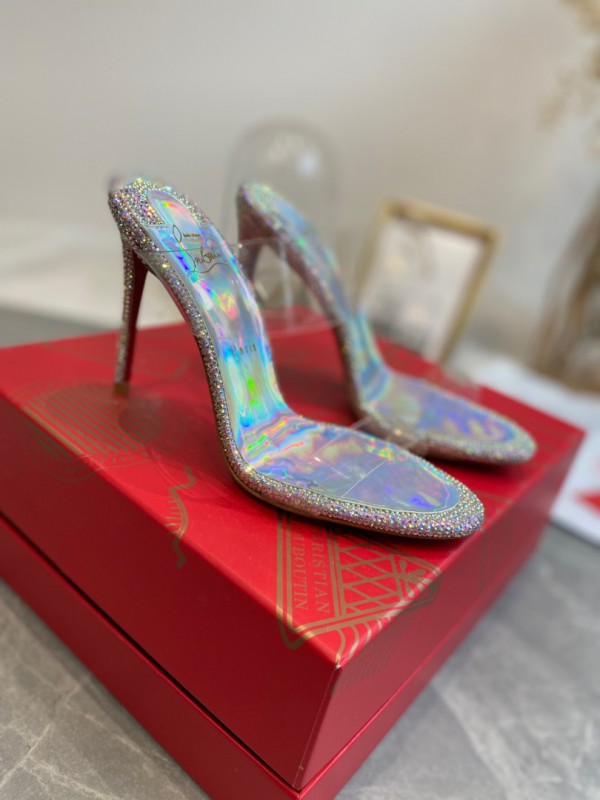 Christian Louboutin Metallic Strass Mule CL-H037