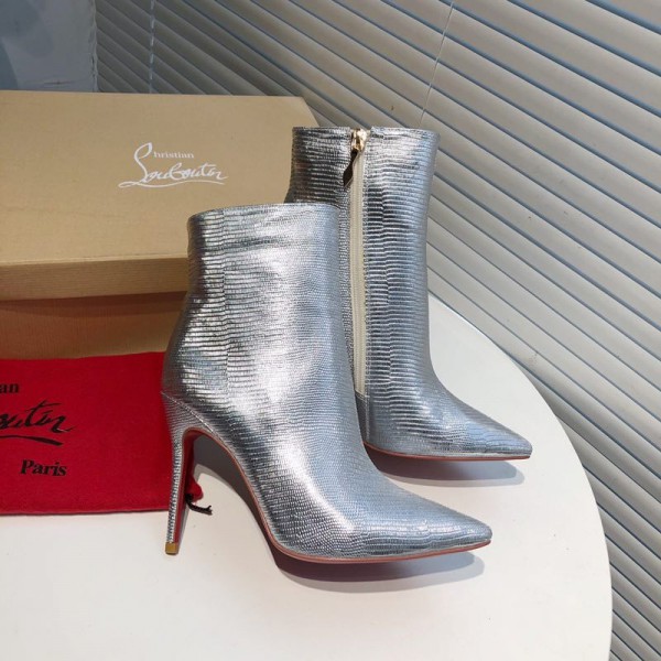 Christian Louboutin Women Boots Silver CL-H105