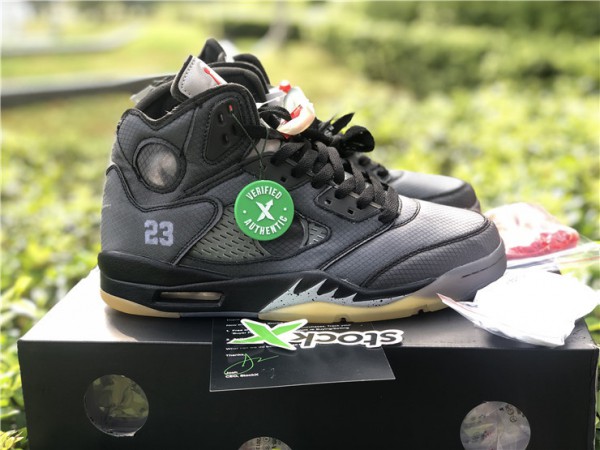 Off-White x Air Jordan 5 Black CT8480-001 (AJ-W12)