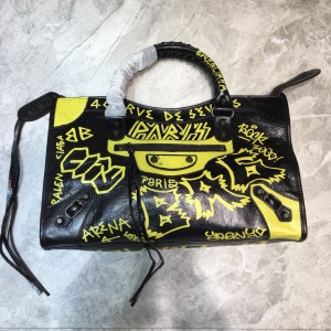 Balenciaga Graffiti Classic City Black Yellow BGGCC-014