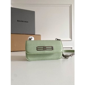 Balenciaga Gossip Small Crocodile Bag Mint BGSSB-004