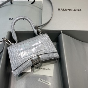 Balenciaga Hourglass Crocodile Bag Grey (2 Sizes) BHXS-007