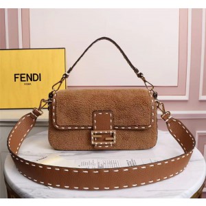 Fendi Baguette Brown Suede Bag FD-029