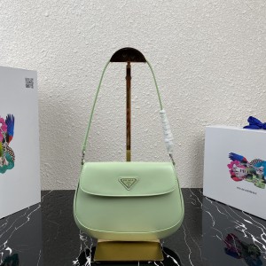 Prada Ladies Cleo Leather Bag Green PR006