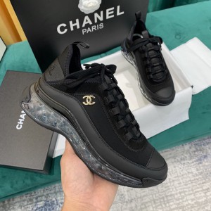 Chanel Air Cushion Sneaker Black Gold CHN-001