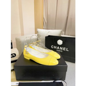 Chanel Women Flats Yellow CHN-019