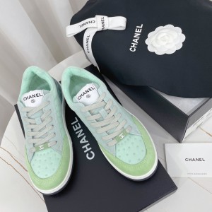 Chanel 2022 Spring Low-top Sneakers Green CHN-170