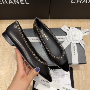 Chanel Women Flats Black CHN-185