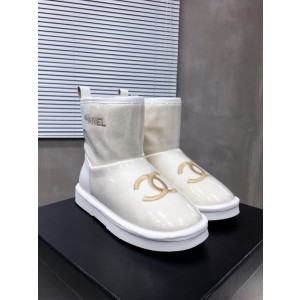Chanel Winter Snow Boots White CHN-196