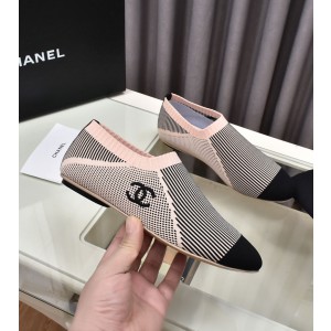 Chanel Deep Mouth Flats Pink CHN-198