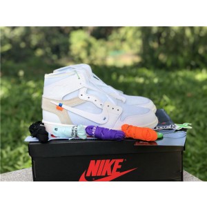 OFF-WHITE x Air Jordan 1 Retro High White (OW-0020)