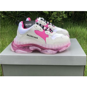 Balenciaga Triple S Clear Sole White/Pink (BAL-N18)