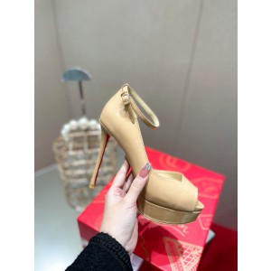 Christian Louboutin Peep Toe Pump Nude CL-H059