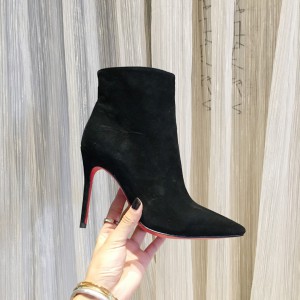 Christian Louboutin Women Suede Boots Black CL-H118