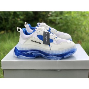 Balenciaga Triple S Clear Sole White/Blue (BAL-N16)